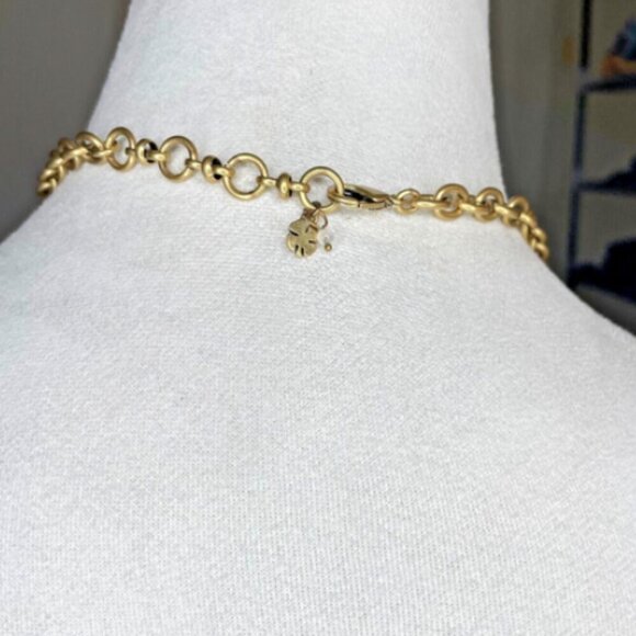 Vintage Women's 18" Bib Reversible Necklace Faceted Beads & Bird Engraved Gold - Picture 3 of 7